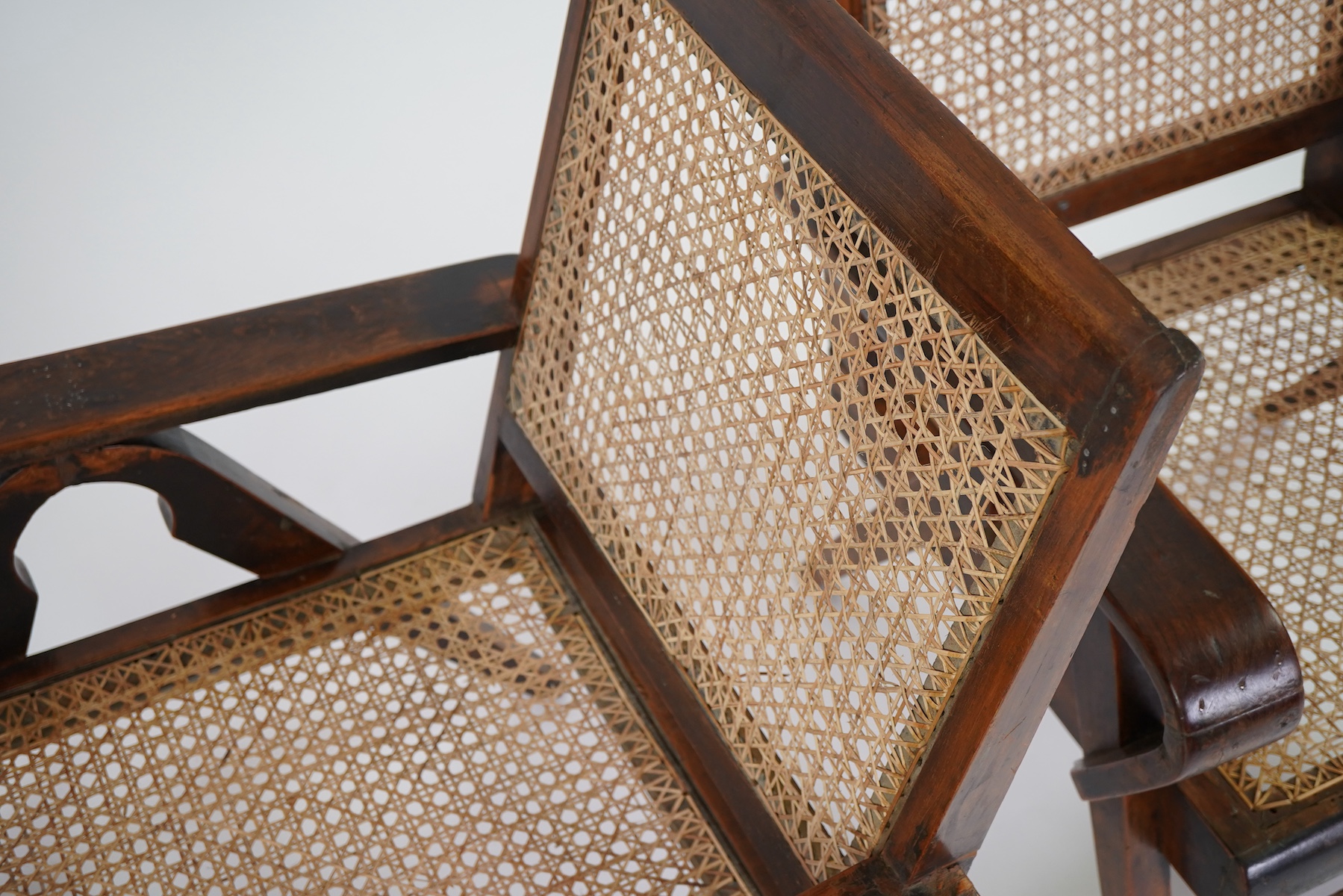 Pierre Jeanneret (Swiss, 1896-1967) for Chandigarh: A pair of teak armchairs PJ-010610